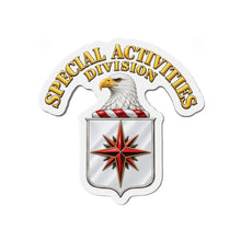 Load image into Gallery viewer, Die-Cut Magnet - Special Activities Division - COA - Central Intelligence Agency - 3D - Enhanced
