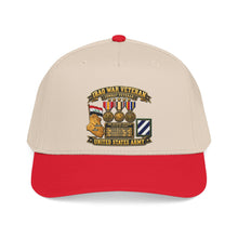 Load image into Gallery viewer, Mid Profile Baseball Cap - Army - Iraq War Veteran - Ribbon Bar - Map - SSI - 3rd Infantry Division - 3D - Enhanced
