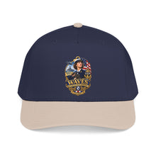 Load image into Gallery viewer, Mid Profile Baseball Cap - WAVES - Women Accepted for Volunteer Emergency Service WWII - 3D - Enhanced
