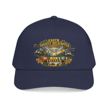 Load image into Gallery viewer, Mid Profile Baseball Cap - Army - 116th Assault Helicopter Co w  Aviator Badge w VN SVC - HORNETS - 3D - Enhanced
