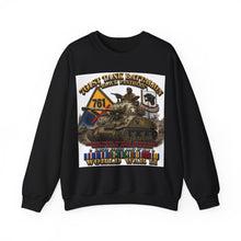Load image into Gallery viewer, Crewneck Sweatshirt - Army - 761st Tank Battalion - Black Panthers - w Tank w - KITT SSI WWII  EU SVC - 3D - Enhanced
