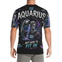 Load image into Gallery viewer, Aquarius - embrace the cosmic difference Men's All Over Print Crew Neck T-Shirt
