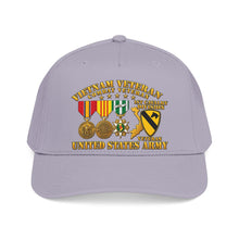Load image into Gallery viewer, Mid Profile Baseball Cap - Army - Vietnam  Vet - w Medals - VN - 1st Cav Division - 3D - Enhanced
