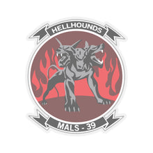 Load image into Gallery viewer, Kiss-Cut Stickers - USMC - Marine Aviation Logistics Squadron 39 - MALS 39 - Hellhounds - wo txt
