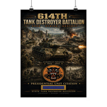 Load image into Gallery viewer, 614th Tank Destroyer Battalion WWII Matte Poster — "Hunting the Hunters"
