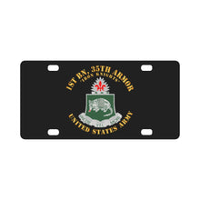 Load image into Gallery viewer, Army - 1st Bn, 35th Armor - Iron Knights - DUI - V1 X 300 Classic License Plate
