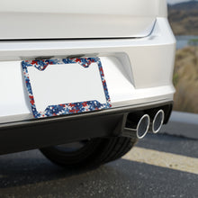 Load image into Gallery viewer, Metal License Plate Frame - Distressed American Flag Camo Pattern
