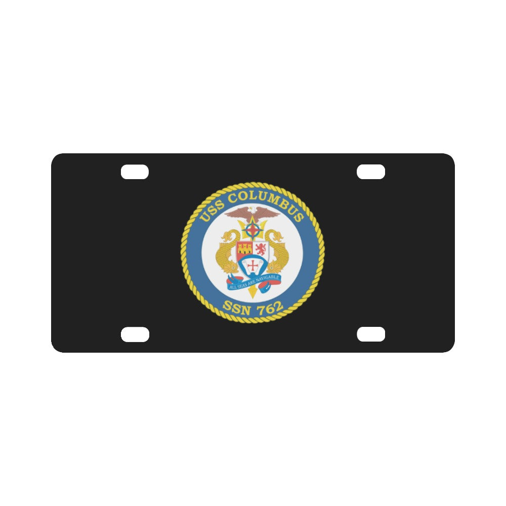 NAVY - USS COLUMBUS SSN 762 wo Txt X 300 Classic License Plate