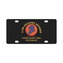 Load image into Gallery viewer, Army - SSI - 11th Infantry Division - Lafayette Division - US Army Veteran X 300 Classic License Plate
