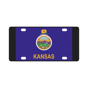 Flag - Kansas wo Txt Classic License Plate