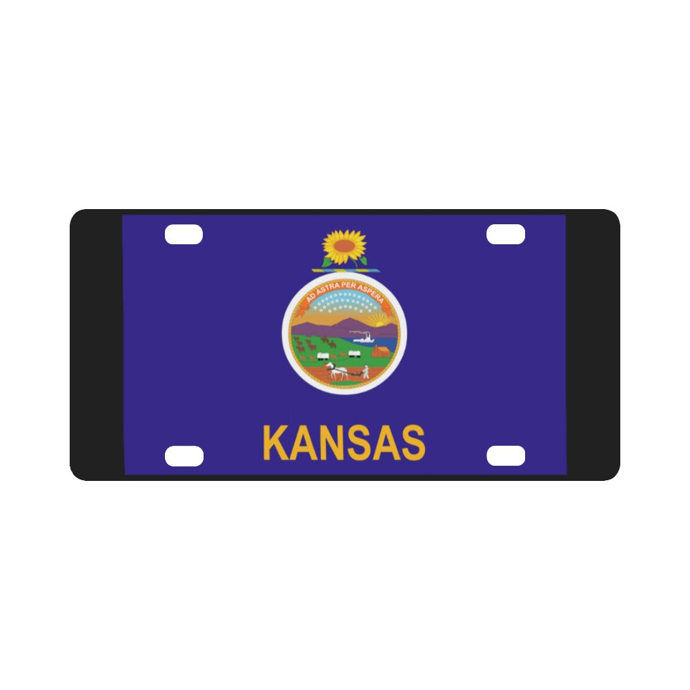 Flag - Kansas wo Txt Classic License Plate