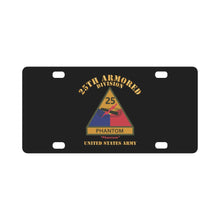 Load image into Gallery viewer, Army - SSI - 25th Armored Division w Name Tape - Phantom - US Army X 300 Classic License Plate
