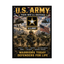 Load image into Gallery viewer, U.S. Army Matte Poster — "This We'll Defend" • Warriors Today, Defenders for Life
