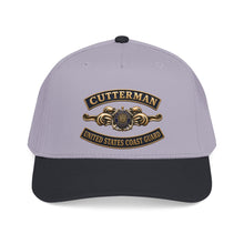 Load image into Gallery viewer, Mid Profile Baseball Cap - USCG - Cutterman - Auxiliary w txt - 3D - Enhanced
