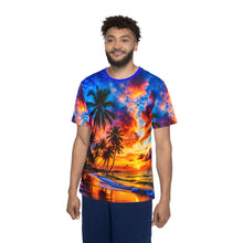 Load image into Gallery viewer, Tropical Sunset Sports Jersey — All-Over Print Palm Beach Tee

