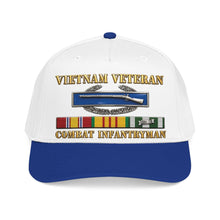 Load image into Gallery viewer, Mid Profile Baseball Cap - Army - Vietnam Veteran - Cbt Infantryman w CIB VN SVC - 3D X 300
