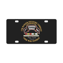 Load image into Gallery viewer, 7th Ranger Infantry Company - Airborne - COld War SVC Ribbons X 300 Classic License Plate
