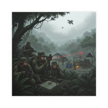 Load image into Gallery viewer, Indoor and Outdoor Silk Posters - SOF Team Hitting a Jungle Drug Lab
