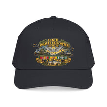 Load image into Gallery viewer, Mid Profile Baseball Cap - Army - 116th Assault Helicopter Co w  Aviator Badge w VN SVC - HORNETS - 3D - Enhanced
