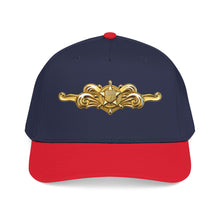 Load image into Gallery viewer, Mid Profile Baseball Cap - USCG - Cutterman - Officer wo txt - 3D - Enhanced
