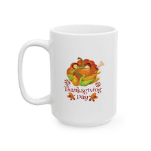Load image into Gallery viewer, White Ceramic Mug - 11oz &amp; 15oz - Thanksgiving Day - Turkey

