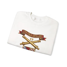 Load image into Gallery viewer, Crewneck Sweatshirt - Army - 17th Field Artillery w Br - Ribbon, Vietnam Veteran w VN SVC - 3D - Enhanced

