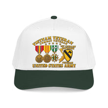 Load image into Gallery viewer, Mid Profile Baseball Cap - Army - Vietnam  Vet - w Medals - VN - 1st Cav Division - 3D - Enhanced
