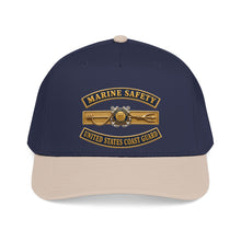 Load image into Gallery viewer, Mid Profile Baseball Cap - USCG - Marine Safety - Auxiliary w txt - 3D - Enhanced
