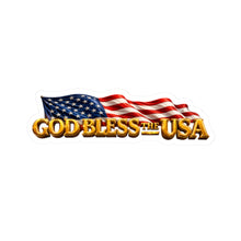 Load image into Gallery viewer, Kiss-Cut Stickers - God Bless the USA w Waving Flag - 3D - enhanced
