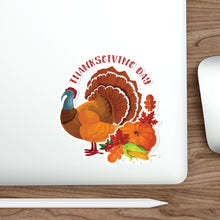 Load image into Gallery viewer, Die-Cut Stickers - Thanksgiving - Happy Turkey Day
