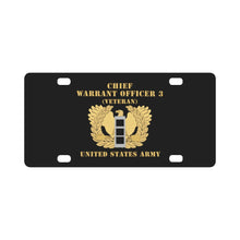 Load image into Gallery viewer, Army - Chief Warrant Officer - CW03 - Veteran - Flat - Eagle and Bar X 300 Classic License Plate
