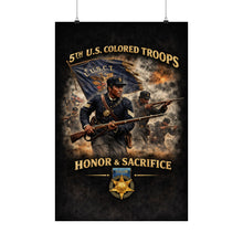 Load image into Gallery viewer, Matte Poster - Honoring the 5th USCT, 1864 - Right
