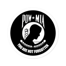 Load image into Gallery viewer, Round Stickers, Indoor\Outdoor POW/MIA Stickers POWS Never Have a Nice Day
