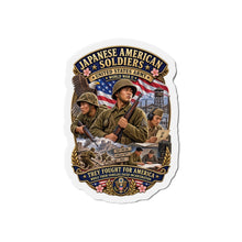 Load image into Gallery viewer, Die-Cut Magnet - Japanese American WWII Soldiers - 3D - Enhanced
