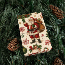 Load image into Gallery viewer, Gift Wrap Paper — Vintage Santa Christmas Wrapping Paper Pattern
