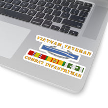 Load image into Gallery viewer, Kiss-Cut Stickers - Army - Vietnam Veteran - Cbt Infantryman w CIB VN SVC
