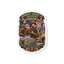 Load image into Gallery viewer, Die-Cut Magnet - Japanese American WWII Soldiers - 3D - Enhanced
