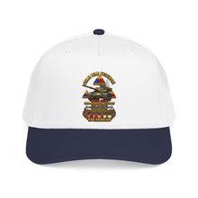 Load image into Gallery viewer, Mid Profile Baseball Cap - Army - Cold War Vet -  3rd Armored Division  - Gelnhausen, Germany - M60A3 Tank  - Spearhead w Fire - 3D - Enhanced
