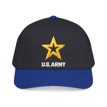 Load image into Gallery viewer, Mid Profile Baseball Cap - Army Star W Us Army w White Star - 3D - Enhanced
