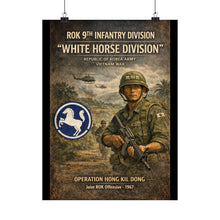 Load image into Gallery viewer, Matte Poster - Korea  - 9th Division - White Horse Division - Korea in Vietnam
