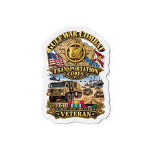 Load image into Gallery viewer, Die-Cut Magnet - Army - Gulf War Combat Vet  - Transportation Corps - 3D - Enhanced
