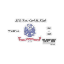Load image into Gallery viewer, Kiss-Cut Stickers - SSG - Carl M. Klink
