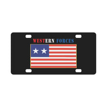 Load image into Gallery viewer, Flag - Western Forces - 2 Star Flag w Txt X 300 Classic License Plate
