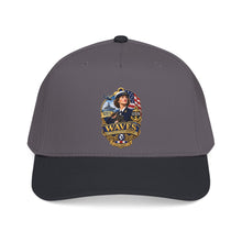 Load image into Gallery viewer, Mid Profile Baseball Cap - WAVES - Women Accepted for Volunteer Emergency Service WWII - 3D - Enhanced
