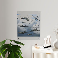 Load image into Gallery viewer, Acrylic Wall Art Panel - German jet fighters attacking US bombing formations
