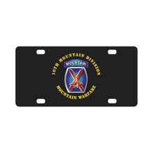 Load image into Gallery viewer, Army - 10th Mountain Division - SSI Classic License Plate
