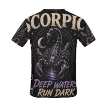 Load image into Gallery viewer, Scorpio - deep waters run dark Men's All Over Print Crew Neck T-Shirt
