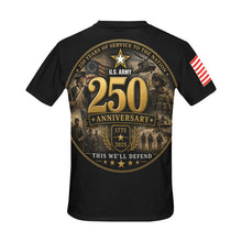Load image into Gallery viewer, Men's All-Over Print Crew Neck T-Shirt — US Army - 250th_Anniversary
