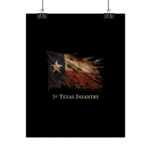 Load image into Gallery viewer, Rolled Posters - 1st Texas Infantry in the cornfield - Tattered Texas pride in battle - Left
