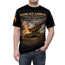 Load image into Gallery viewer, MGM-52 LANCE, 1st Battalion, 12th Field Artillery Tribute - Cut &amp; Sew Tee - Fort Sill OK- Cold War Deterrent (First Lance Missile Battalion)
